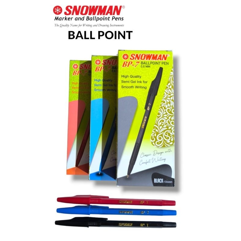 

BALL PEN / BALLPOINT / PEN SNOWMAN BP-7 (Lusin)