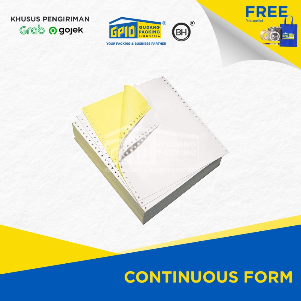 

(GOSEND/GRAB) PAPERLINE - Kertas Continuous Form 1 / 2 / 3 / 4 / 5 Ply / B1 / B2 (Full / Bagi 2)