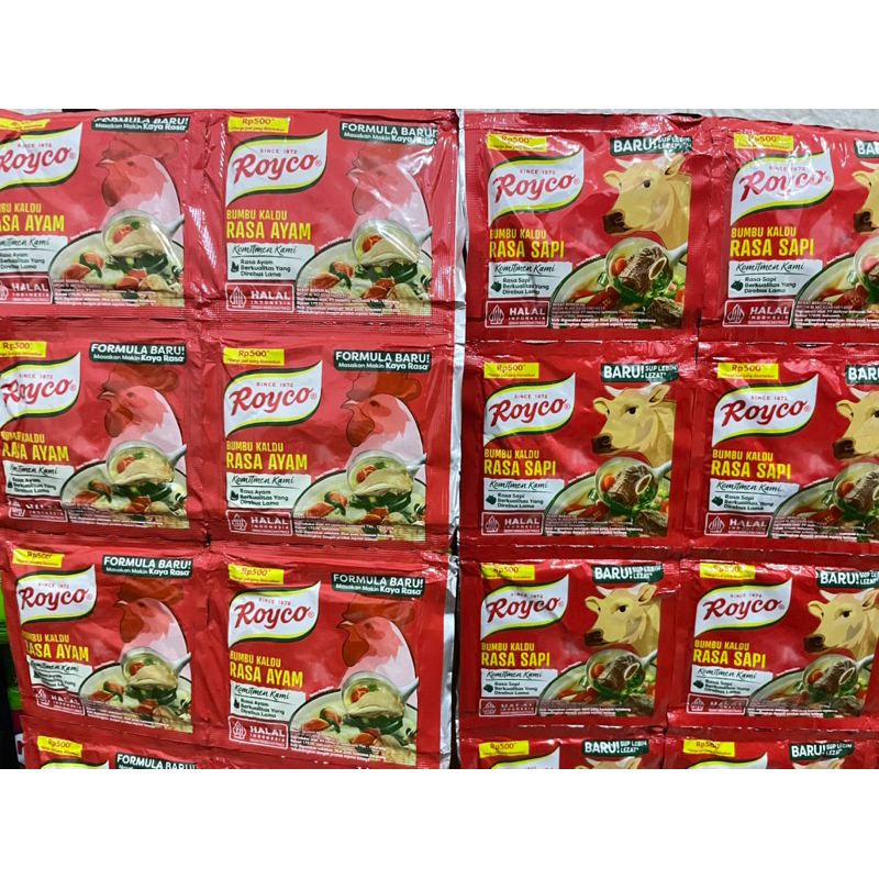 

Royco ayam dan sapi 1 renceng isi 12