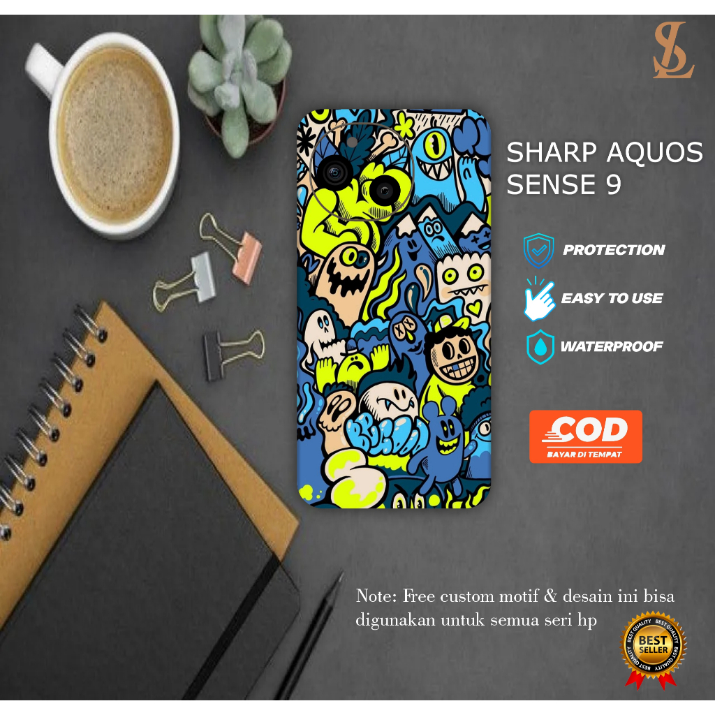 GARSKIN HANDPHONE SHARP AQUOS SENSE 9 FREE CUSTOM ISI 2 PCS