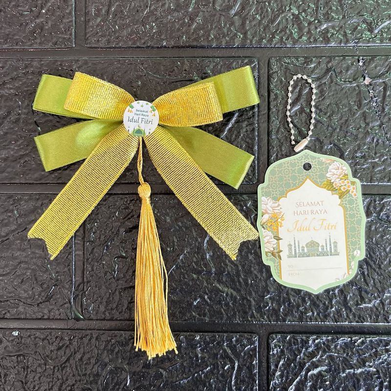 

Pita hampers Idul Fitri kode PH 17 dan hang tag Idul Fitri