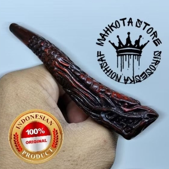 oncee akar bahar merah ukir naga asli 100% original