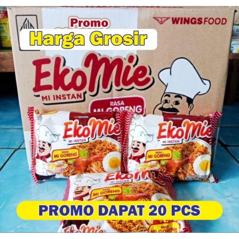 

Ekomie goreng Paket Hemat 20 pcs Mie Instan lezat - Mix pedas+ori