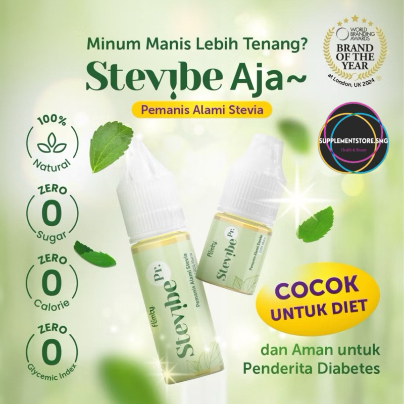 

(Bisa Gosend) Stevibe Pr. (Pure) by Flimty - Pemanis Alami Stevia - 5 ml / 15 ml