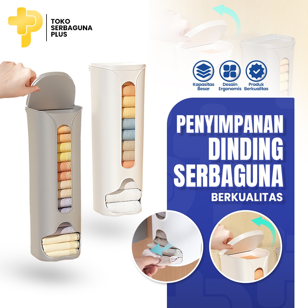 Tempat Penyimpanan Pakaian Dalam Dispenser Kantong Plastik Tempel Dinding Rak Underwear Kaos Kaki Se
