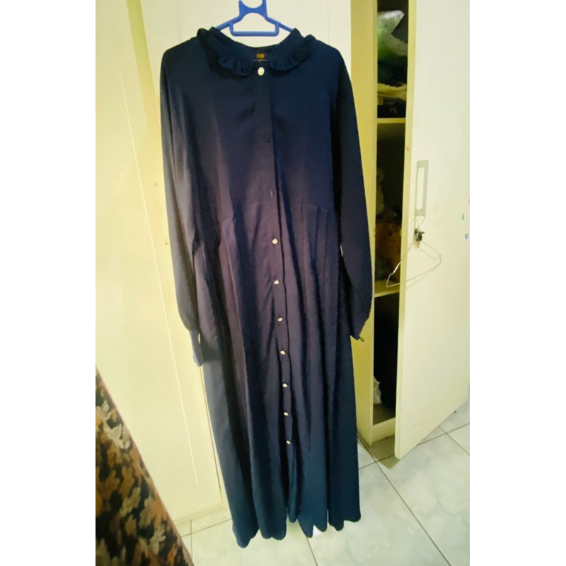 Alfi Huraiyah Melati Navy Gamis Preloved