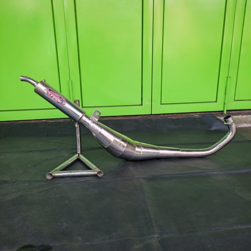 Knalpot satria 2tak BM power chrome