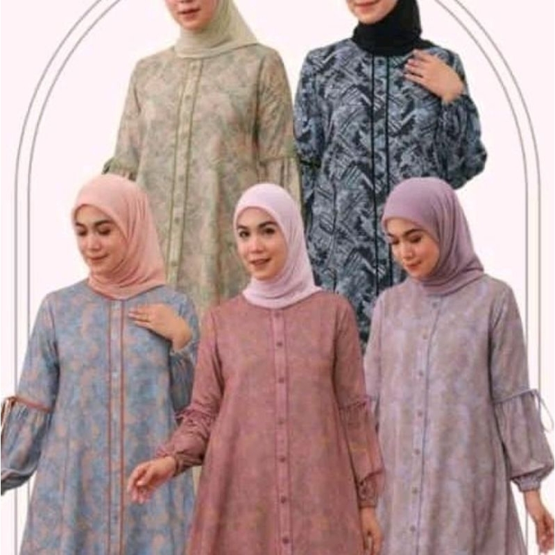 gamis lengan balon/gamis dewasa kekinian