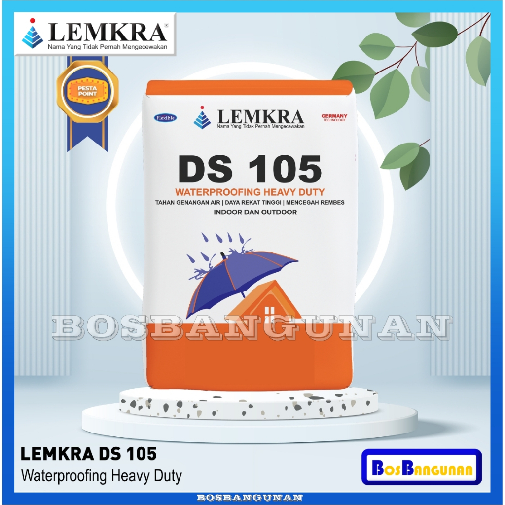 LEMKRA DS 105 WATERPROOFING BASE DAK TULANG BETON 5KG / LEMKRA DS105 Abu / LEMKRA Waterproofing Heav