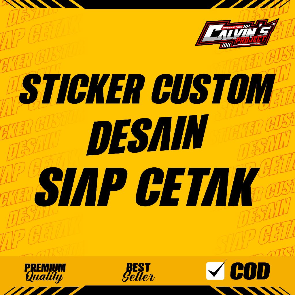 

[FILE SIAP CETAK] STIKER CUSTOM BAHAN VINYL PREMIUM CUTTING DIECUT COD by CALVIN'S PROJECT