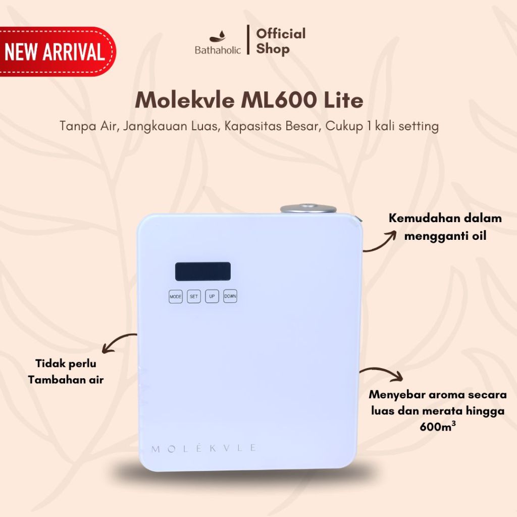 Bathaholic - Molekvle ML600 Lite Kapasitas 200ml - Scenting Mesin Humidifier Pengharum Ruangan