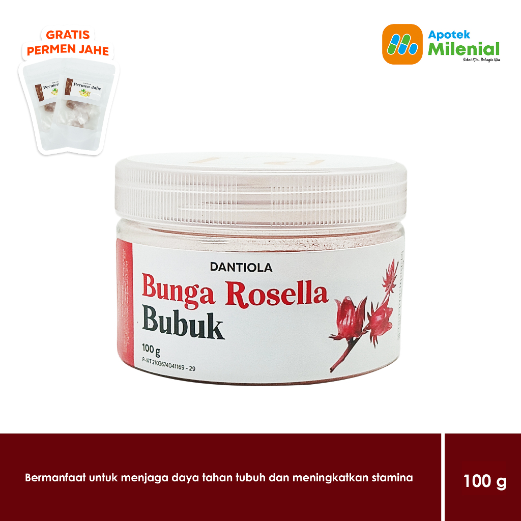 

Bunga Rosella Bubuk Dantiola isi 100 Gram / Bermanfaat UntuK Menjaga Kesehatan dan Daya Tahan Tubuh Gratis Permen Jahe