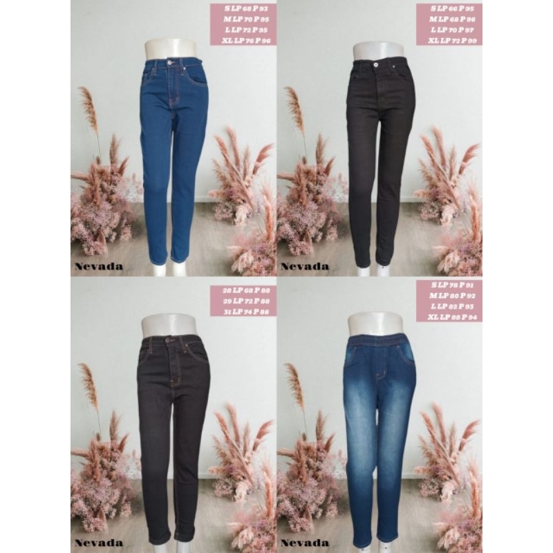 Jeans Nevada Wanita Pinggang Karet