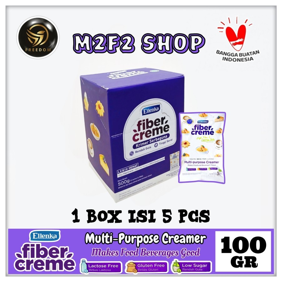

Ellenka Fiber Creme High Fiber & Creamy Taste Multi Purpose Creamer | Krimer Serbaguna Bubuk Sachet - 100 gr (Kemasan 1 Box)