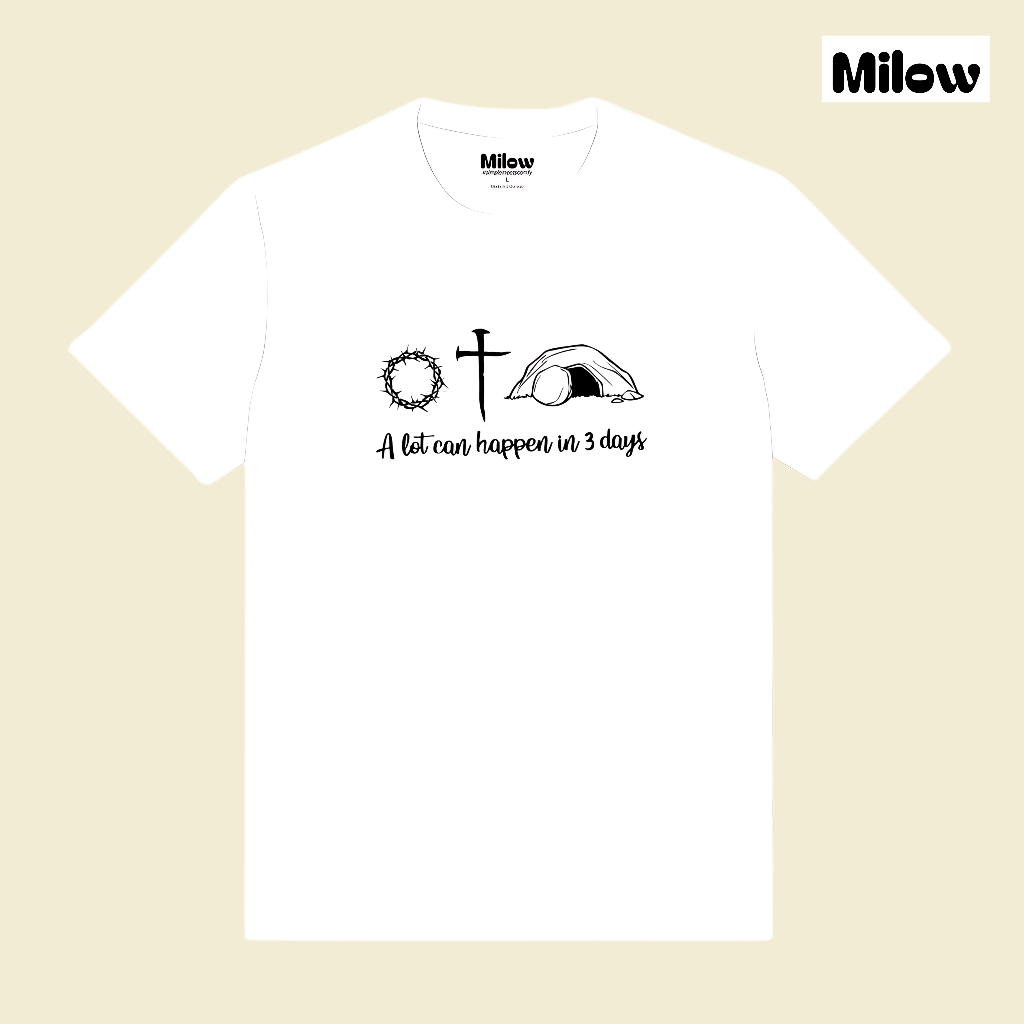 Milow Kaos Tshirt Unisex Premium Christian J Kristen Pria Wanita Cowok Cewek Lengan Pendek