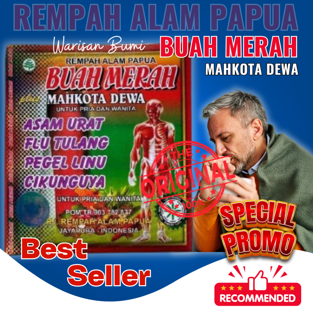 

Buah Merah serbuk asam urat pegel linu ORI 15 sacset