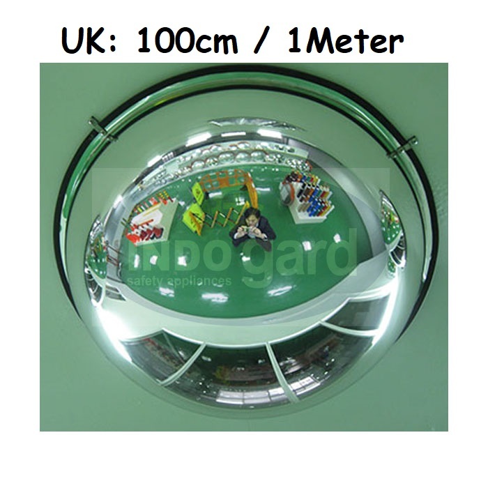 Full Dome Mirror 1 Meter,Convex Security Mirror 100cm,Kaca Cermin Kubah,Pergudangan Indoor,Traffic E