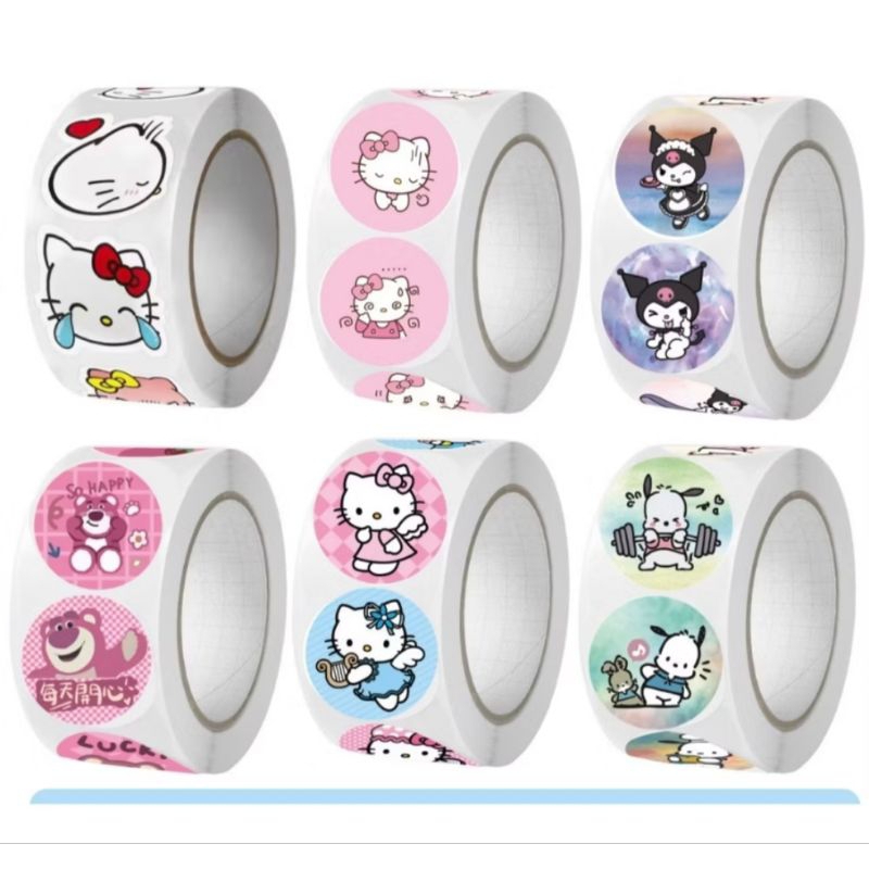 

Stiker Roll Sanrio 500pcs Termurah random