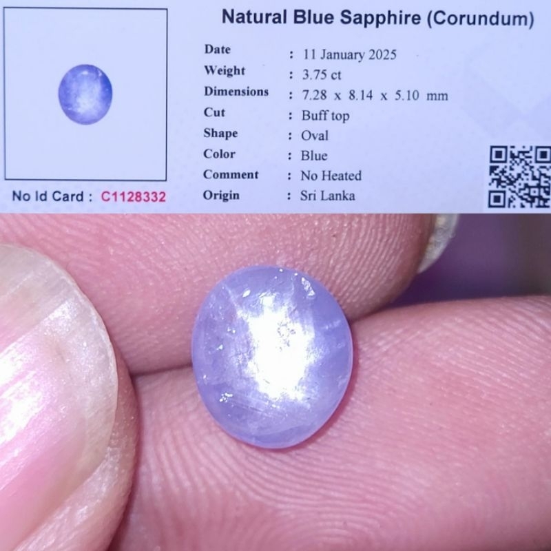 natural blue sapphire star ceylon safir srilanka no treatment