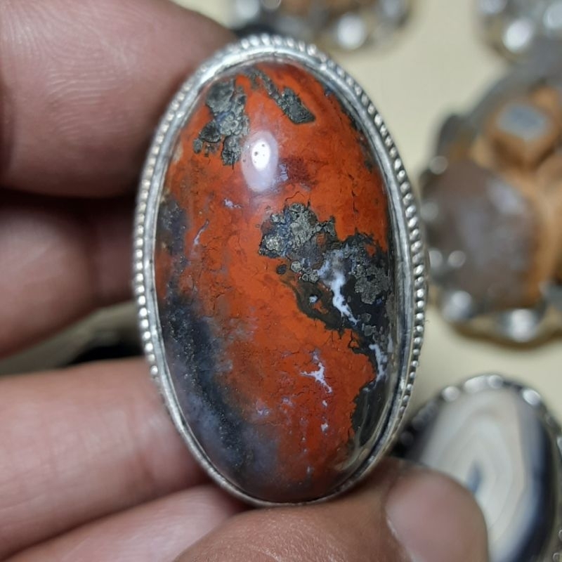 Batu akik Ati Ayam badar perak lawasan