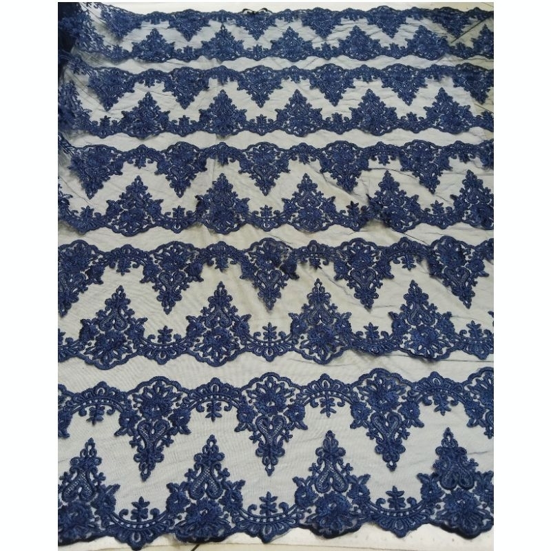 Bahan Kain Brokat TILLE RENDA Bordir tebal/Kain TULLE RENDA