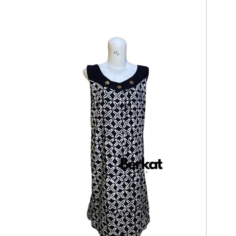 Daster Batik Cap Yukensi Tanpa Lengan All Size dan Jumbo