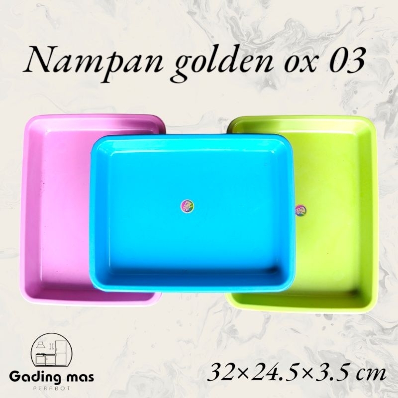 GOLDEN OX NAMPAN PLASTIK / NAMPAN PERSEGI PANJANG / NAMPAN PENYAJI