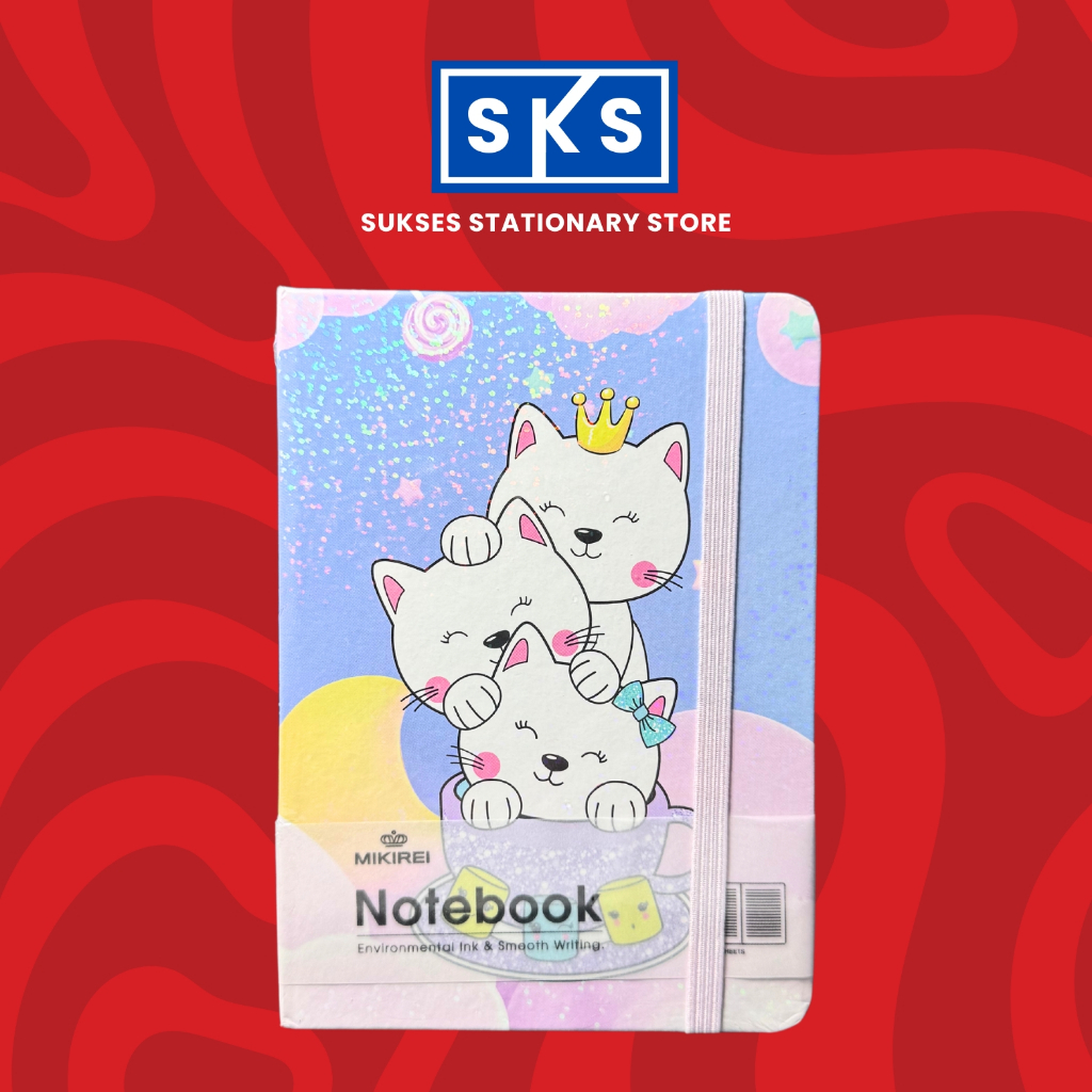 

Notebook Hard Cover MIKIREI Cat Buku Catatan A6 Buku Tulis Aesthetic Lucu Simple Easy Notebook