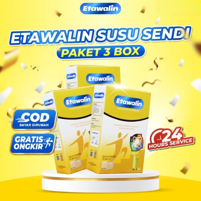 

3 box ＥＴＡＷＡＬＩＮ Susu Herbal Alami Bantu Meredakan Nyeri Sendi dan Tulang Original 100%