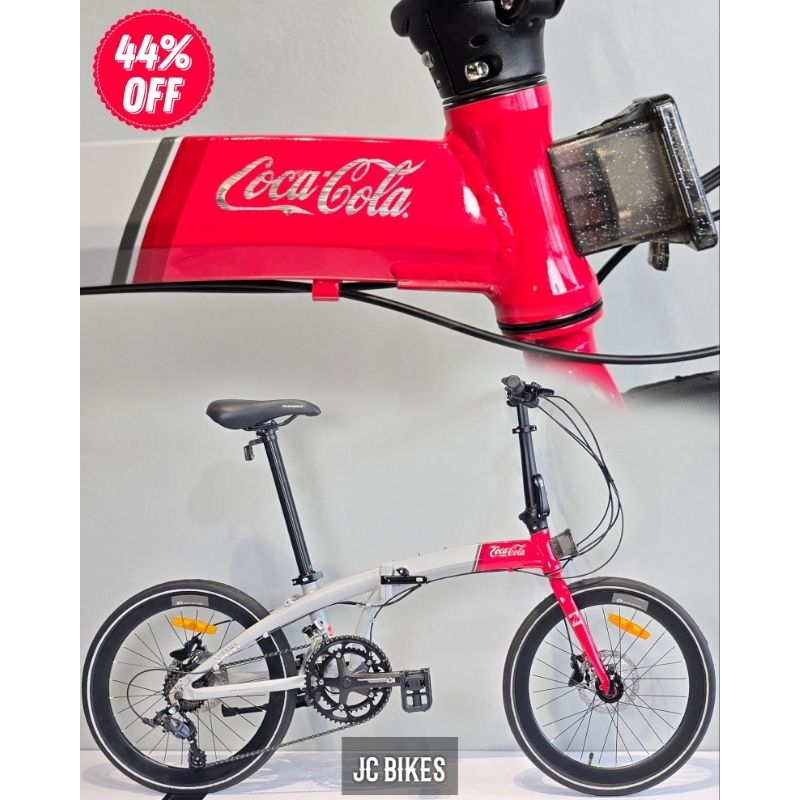 Sepeda Lipat Element Ecosmo Z8 Coca Cola Alloy 2x8 Speed Hidrolik