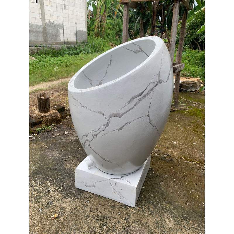 Bak mandi teraso miring motif marmer 45*70