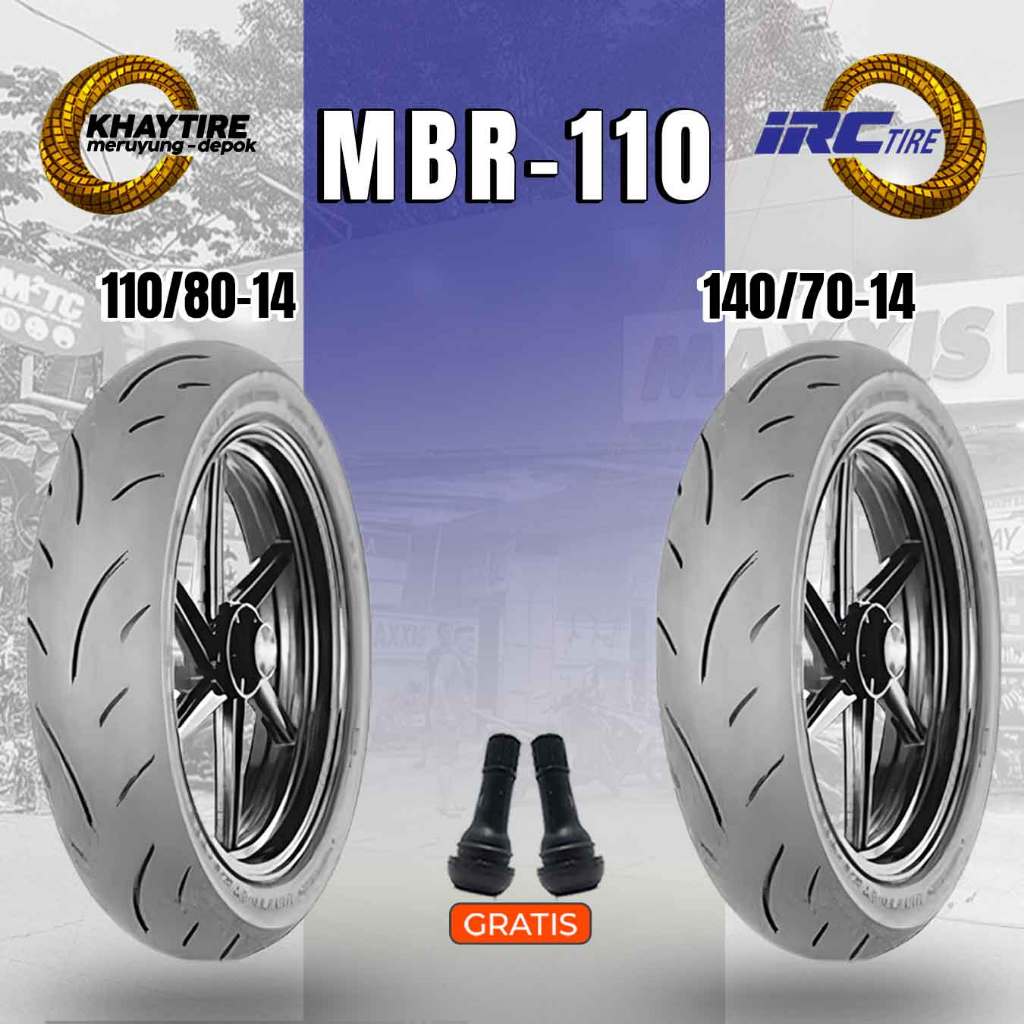 Paket Ban Soft Compound Motor YAMAHA AEROX IRC MBR-110 110/80-14 + 140/70-14 Tubeless