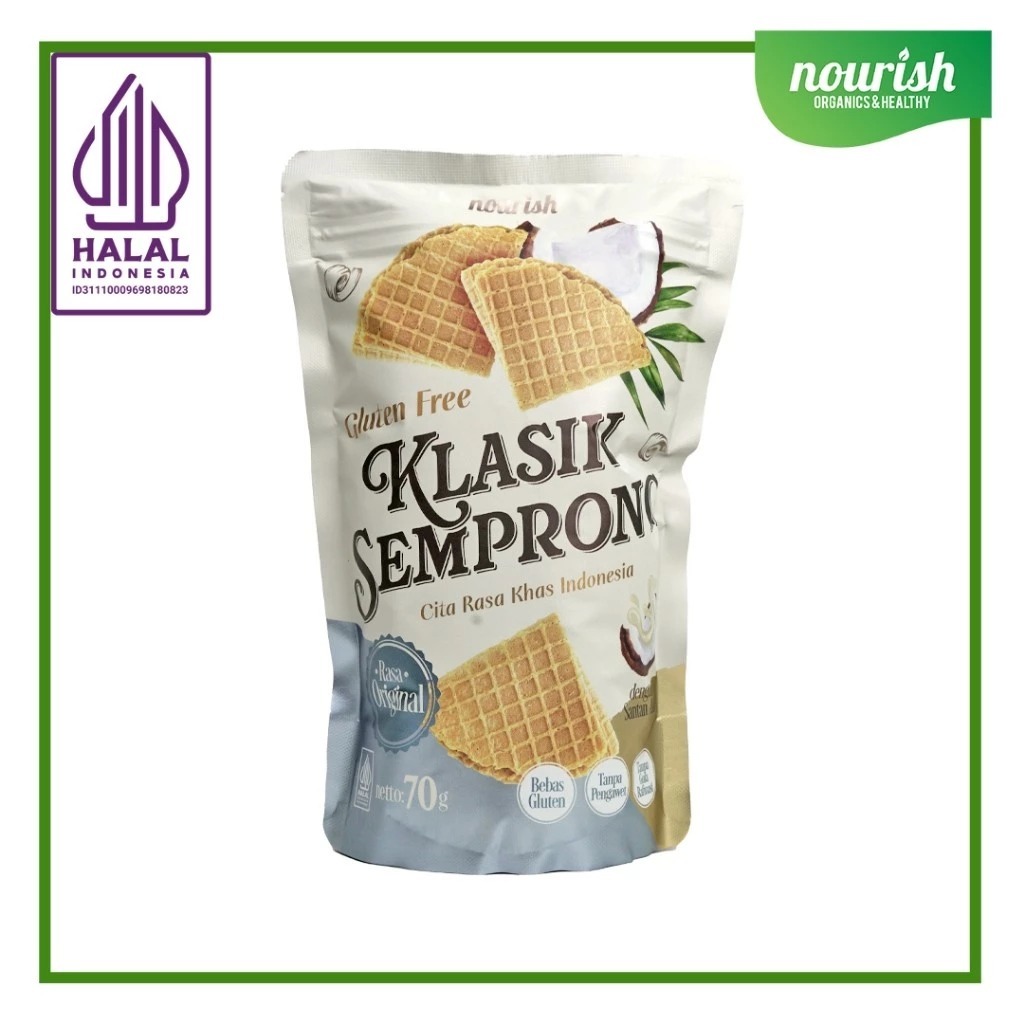 

Gluten Free Klasik Semprong - Rasa Original Tanpa Gula Rafinasi Halal 70gr