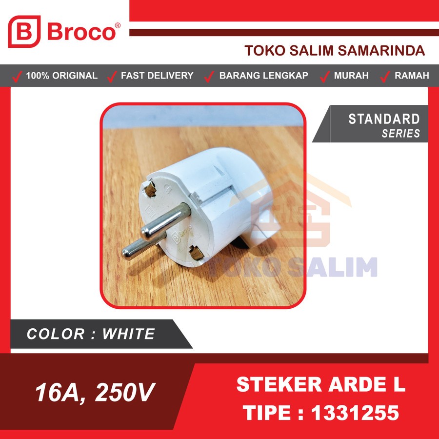 Steker L Arde Broco Kuningan Broco 1331255 SNI