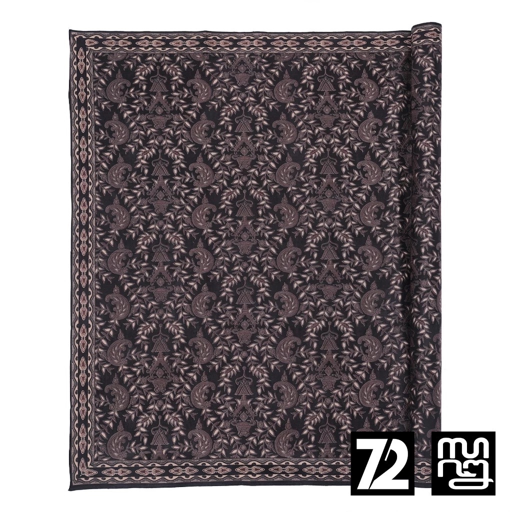 Kain Batik Premium Warna Hitam 72 Batik - Bgs