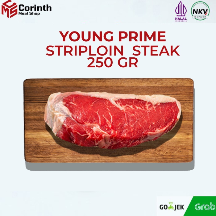 

STRIPLOIN / SIRLOIN YOUNG PRIME PAKET / STRIPLOIN YOUNG PRIME(YP) STEAK 250 GRAM