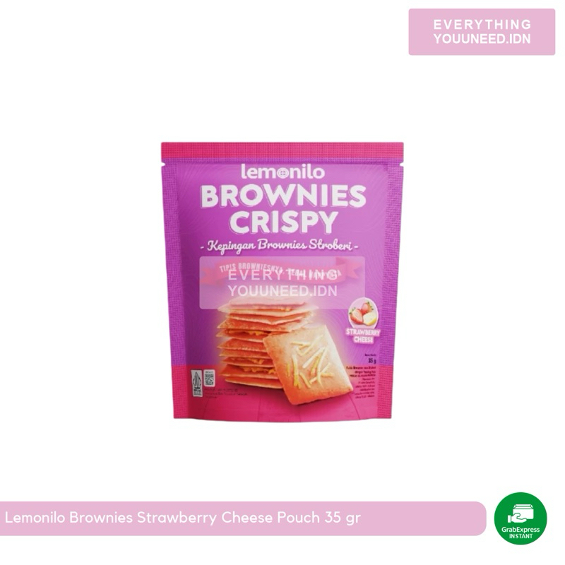 

Lemonilo Brownies Crispy Strawberry Cheese Pouch 35 gr