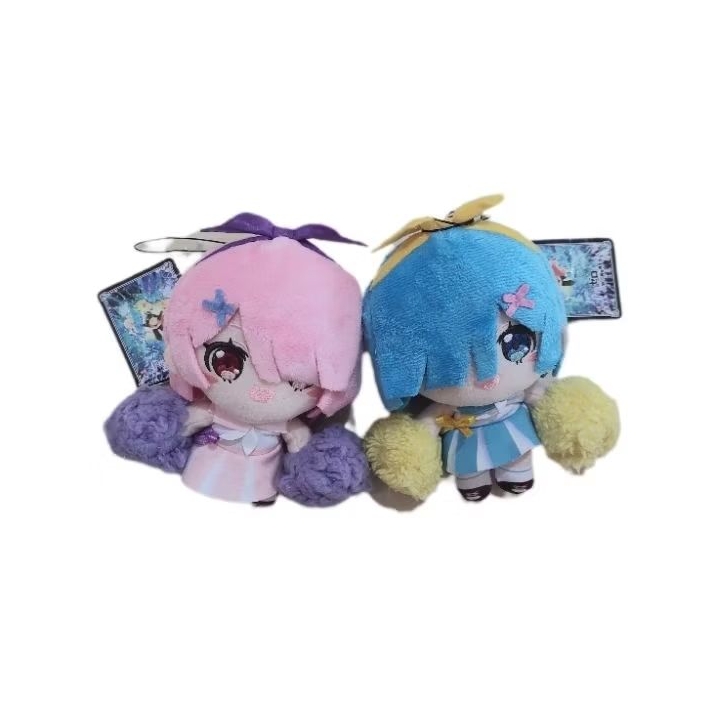 Re Zero Rem and Ram Plush Keychain Anime Original