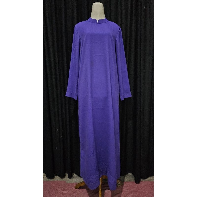 010 GAMIS UNGU POLOS SIFON FURING KATUN