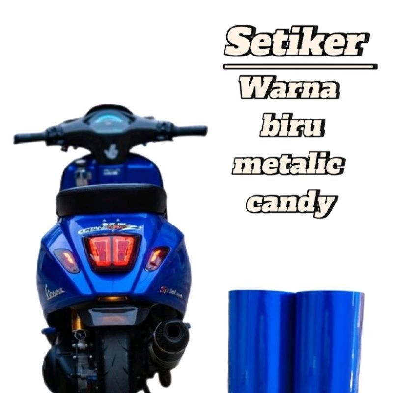 setiker sekotlet warna biru metalic candy