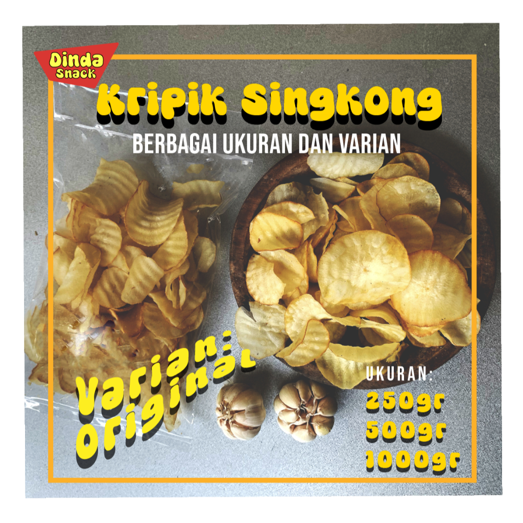 

Keripik Singkong Gurih Renyah Original – 250g, 500g, 1kg – Camilan Murah - Dinda snack OS