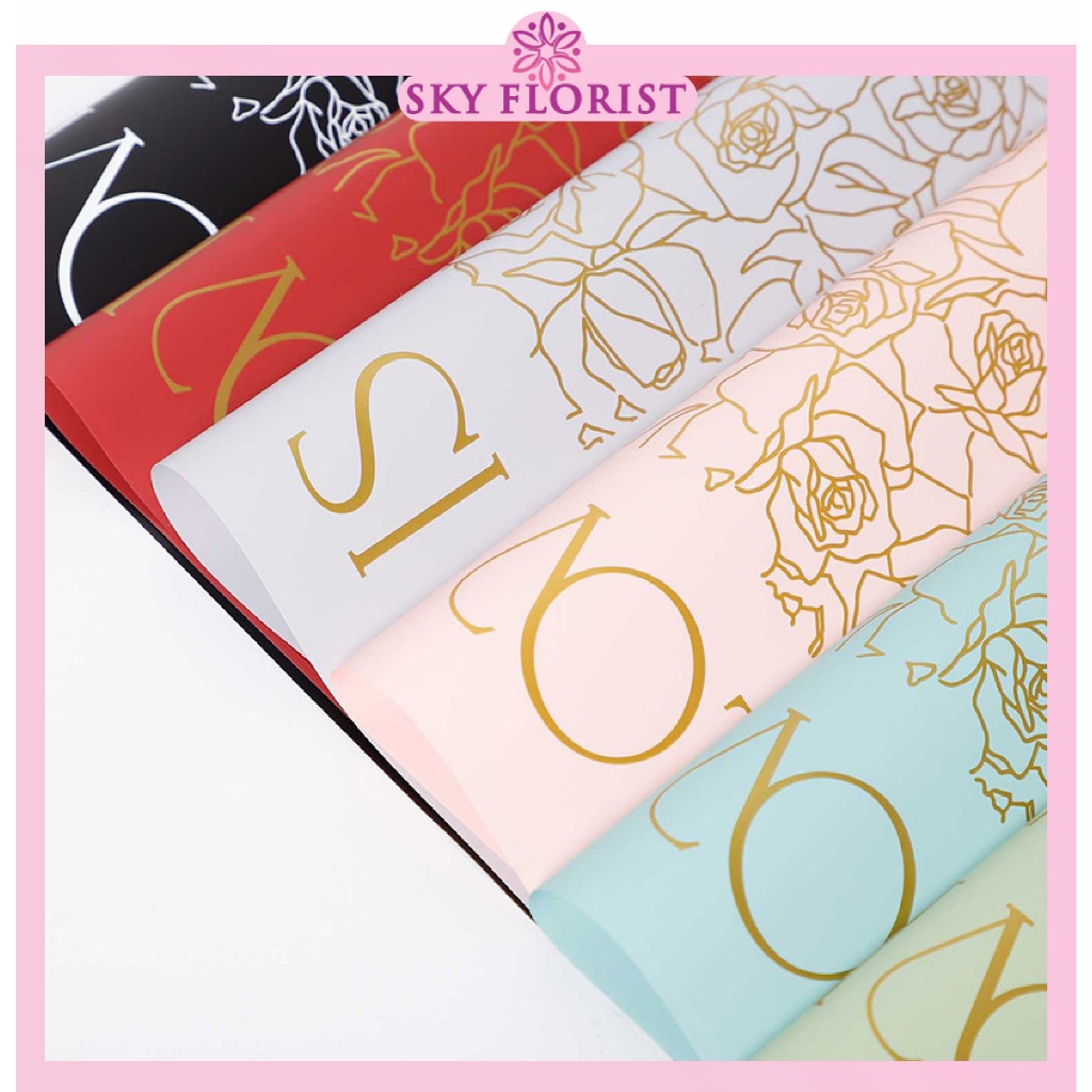 

Kertas Buket Bunga Cellophane Flower Wrapping Valantine Kertas Kado Bouquet KB6165