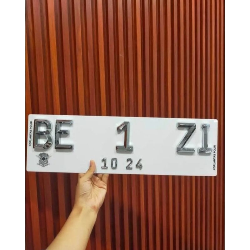 PLAT TIMBUL CHROME MOBIL