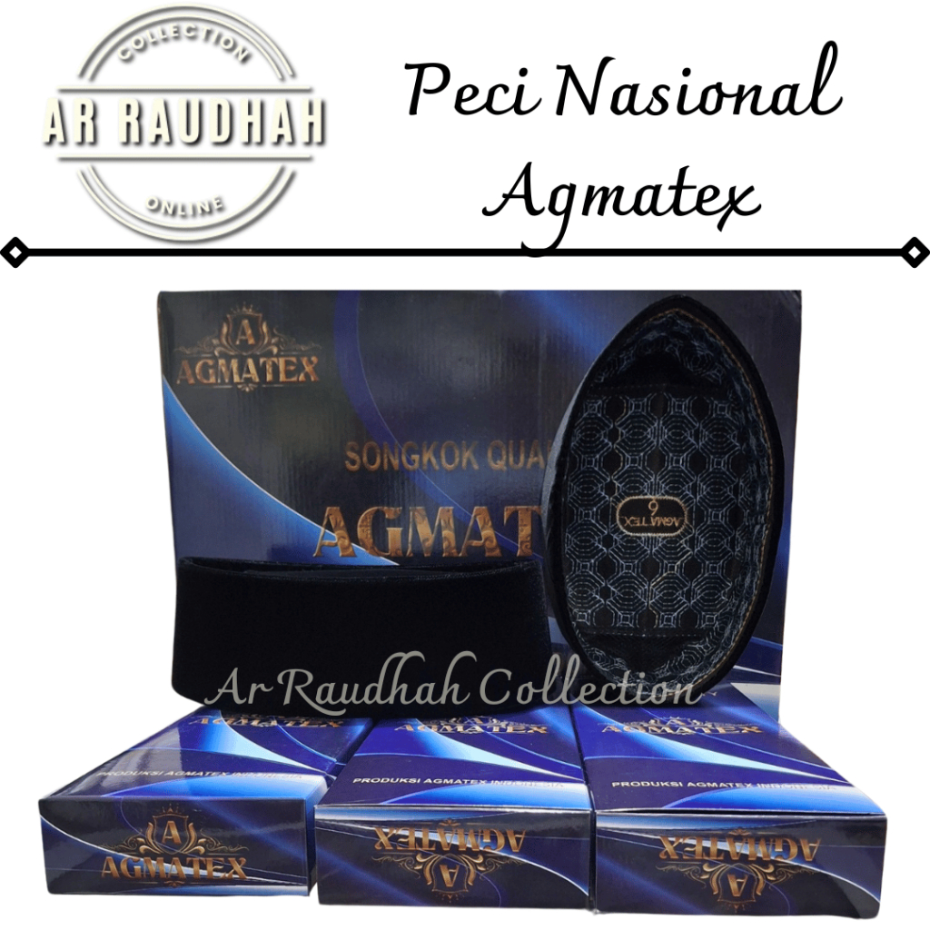 Peci Songkok Nasional Agmatex Ac Polos Hitam Kopiyah Agmatex