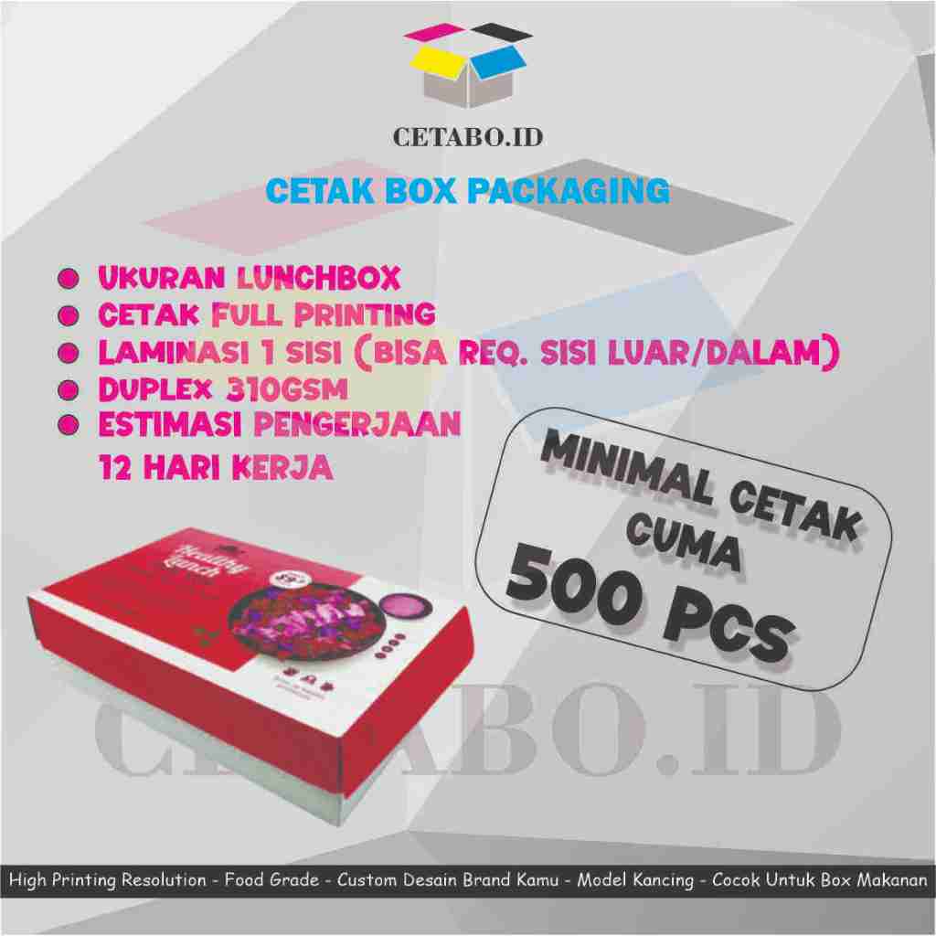 

Cetabo.id - Cetak Lunch Box Makanan Ringan Custom Full Printing