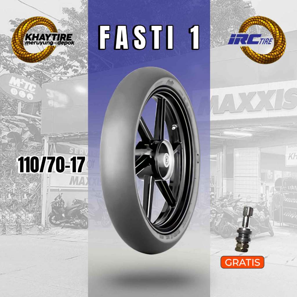 Ban Motor Slick IRC FASTI 1 110/70 Ring 17 Tubeless