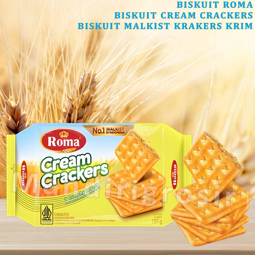 

Biskuit Cream Crackers * Biskuit Roma * Biskuit Malkist Krakers Krim * 107gr