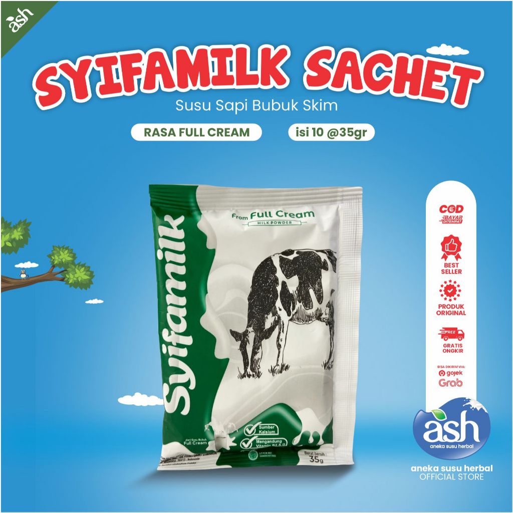 

Susu Syifamilk Sachet 35gr 1 renteng isi 10 Sachet | Rasa Fullcream Meningkatkan Berat Badan Meningkatkan Konsentrasi Dalam Beraktivitas Adam Herbal - anekasusuherbal