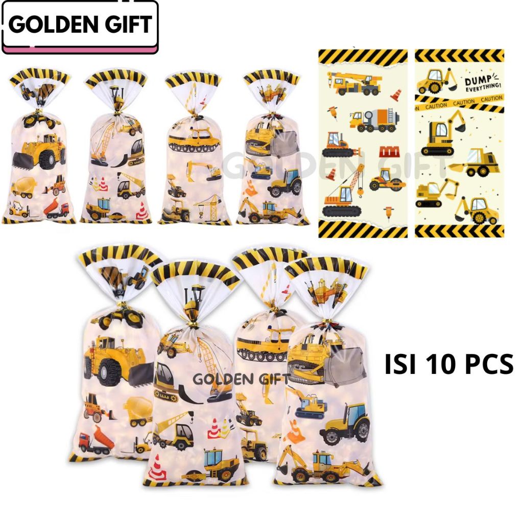 

Plastik snack Karakter Mobil Kontriksi/ Souvenir / Bingkisan kado ultah / Plastik opp isi 10 Pcs/Excavator Bulldozer Untuk Anak Laki-laki Pesta Ulang Tahun Tas Hadiah