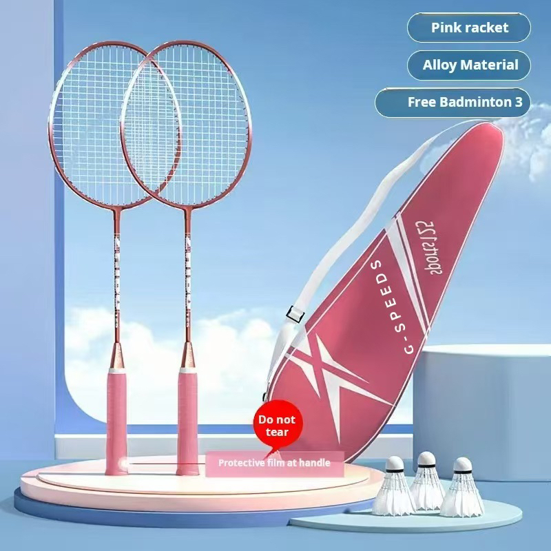 Free Dus Packing Raket Badminton Paket Komplit/ Raket Bulu Tangkis Isi 2 /Raket